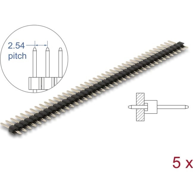 Delock Pin header 40 pin, pitch