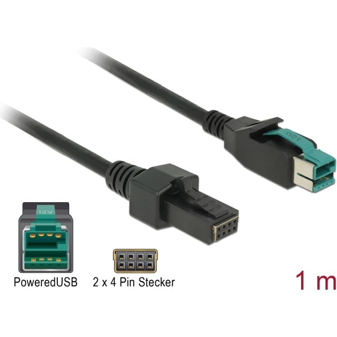 Delock PoweredUSB cable male 12 V