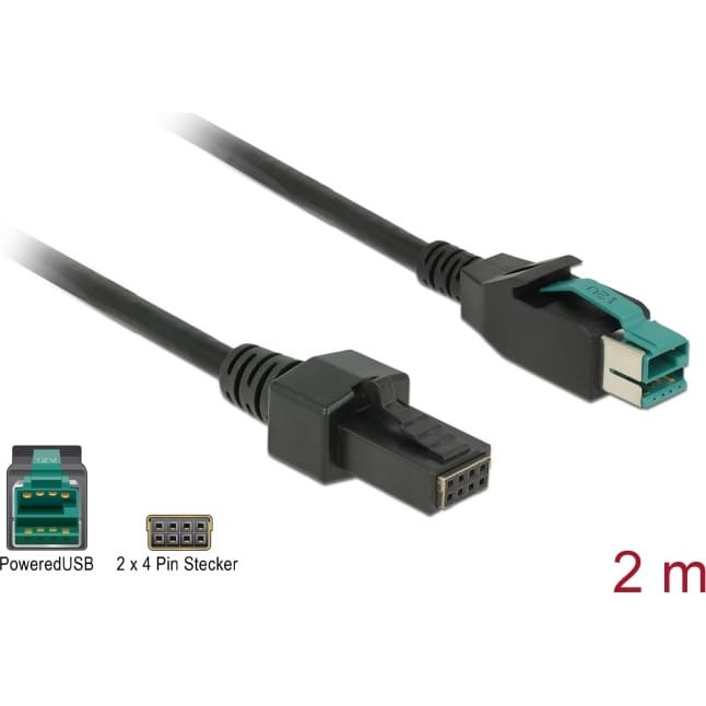 Delock PoweredUSB cable male 12 V