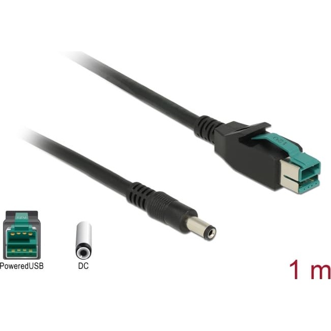 Delock PoweredUSB cable male 12 V