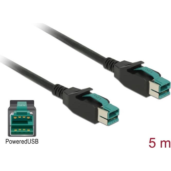 Delock PoweredUSB cable male 12 V