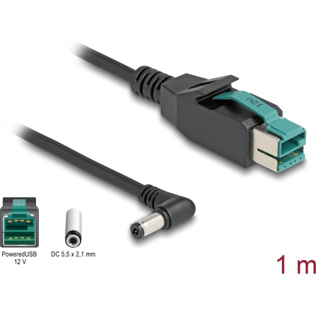 Delock PoweredUSB cable male 12 V