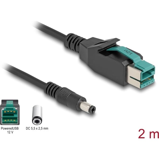 Delock PoweredUSB cable male 12 V