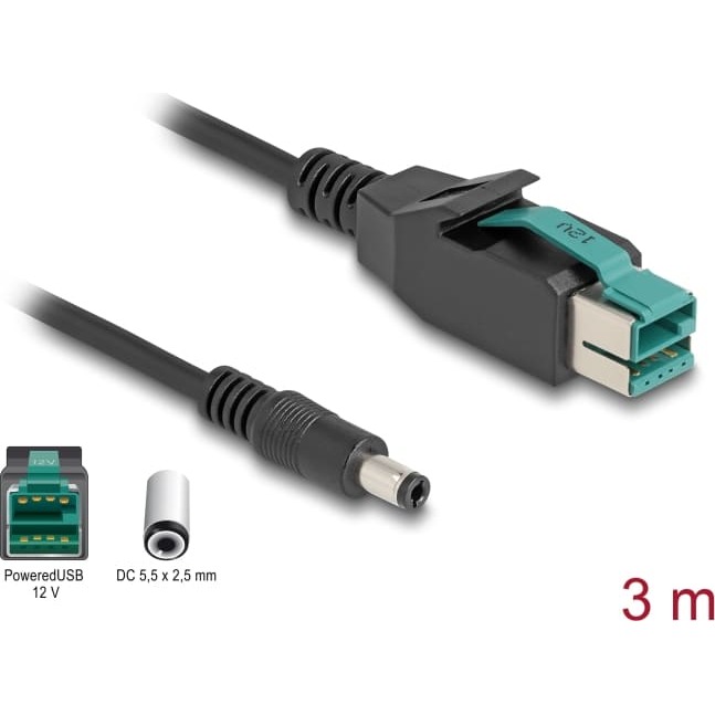 Delock PoweredUSB cable male 12 V