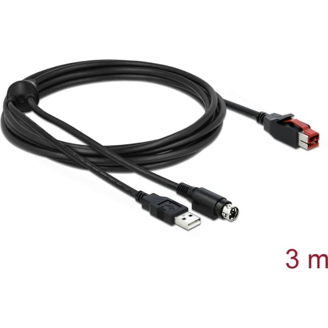 Delock PoweredUSB cable male 24 V