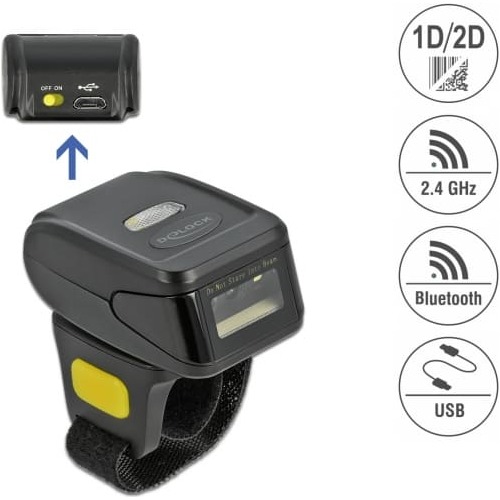 Delock Ring Barcode Scanner 1D and