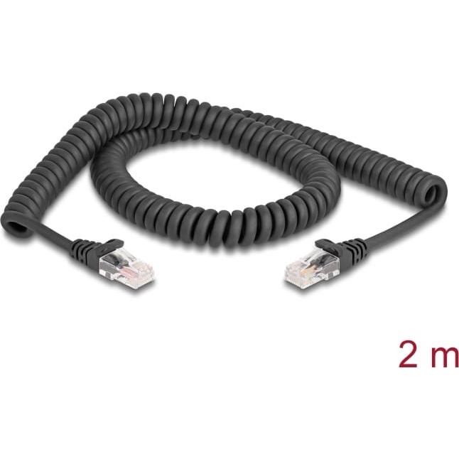 Delock RJ45 Coiled Cable male to