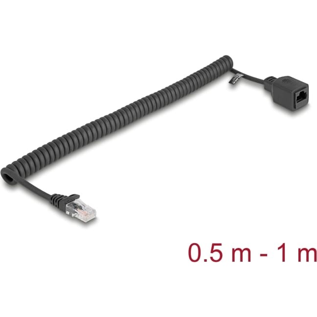 Delock RJ45 Coiled Cable plug to