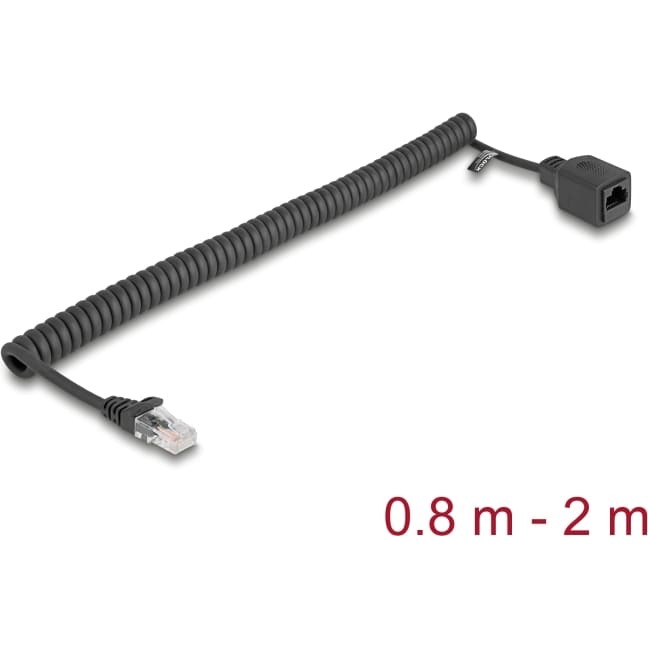 Delock RJ45 Coiled Cable plug to