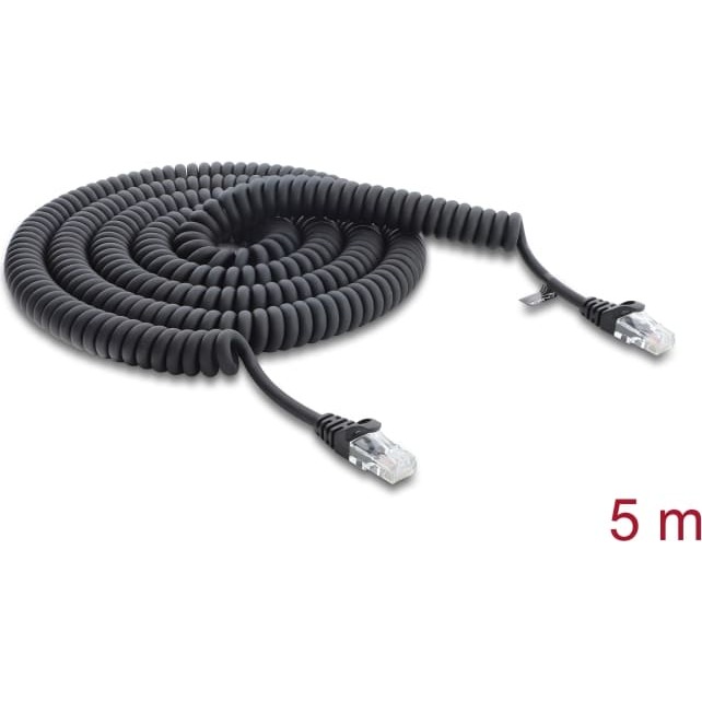 Delock RJ45 Coiled Cable plug to