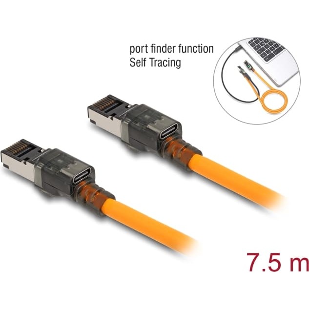 Delock RJ45 Network Cable with USB