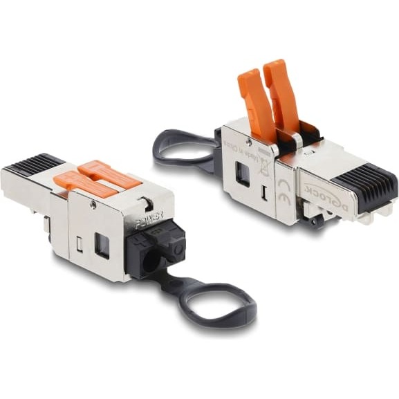 Delock RJ45 plug with clamp lock