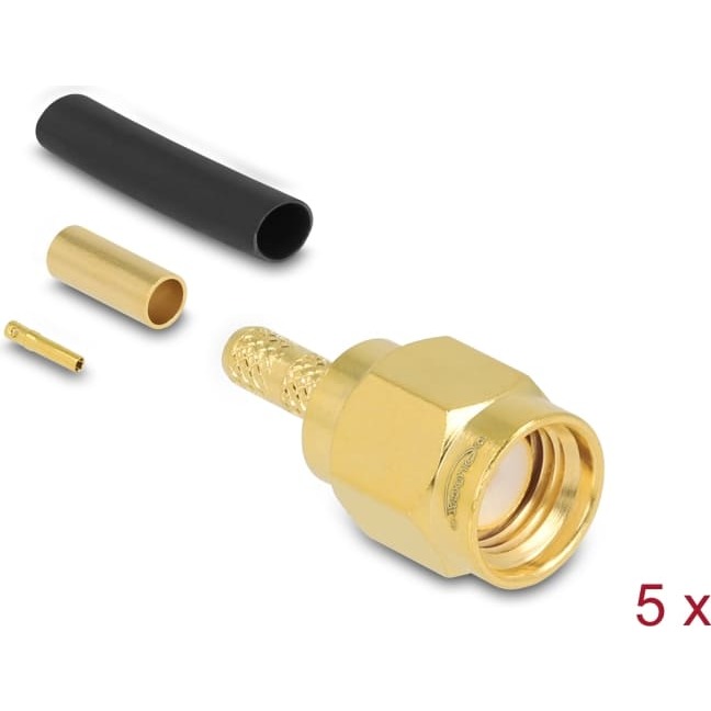 Delock RP-SMA plug for crimping RG-174