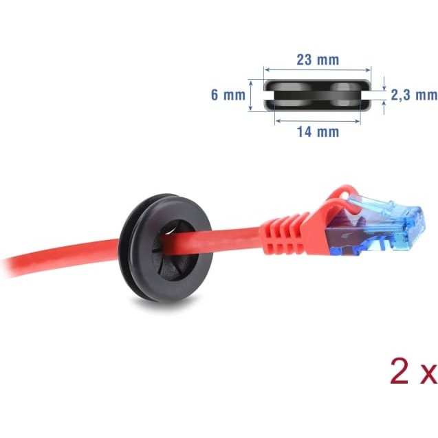 Delock Rubber Cable Bushing round Ø