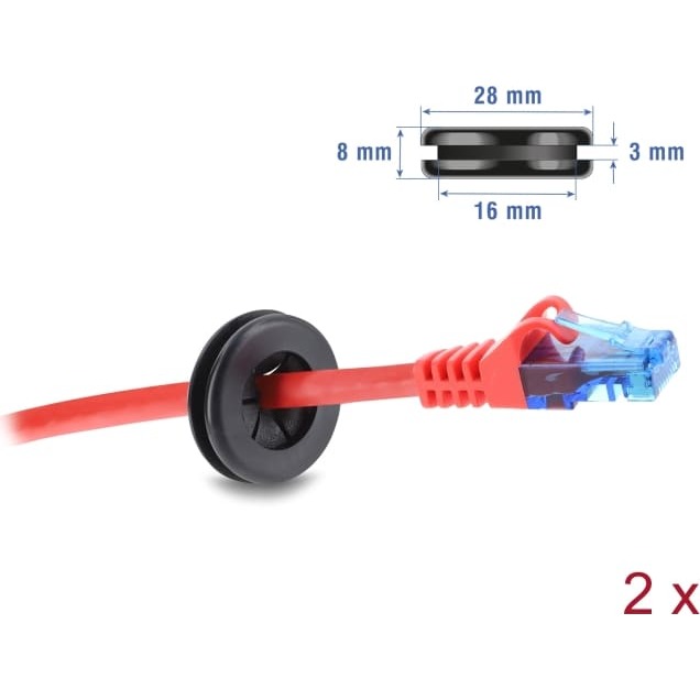 Delock Rubber Cable Bushing round Ø