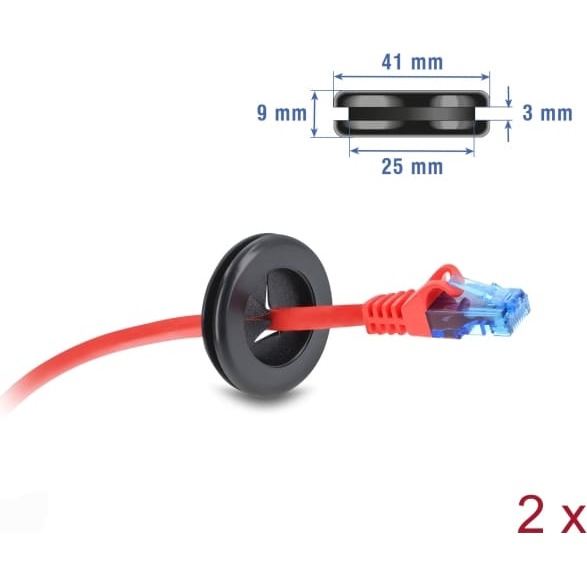 Delock Rubber Cable Bushing round Ø