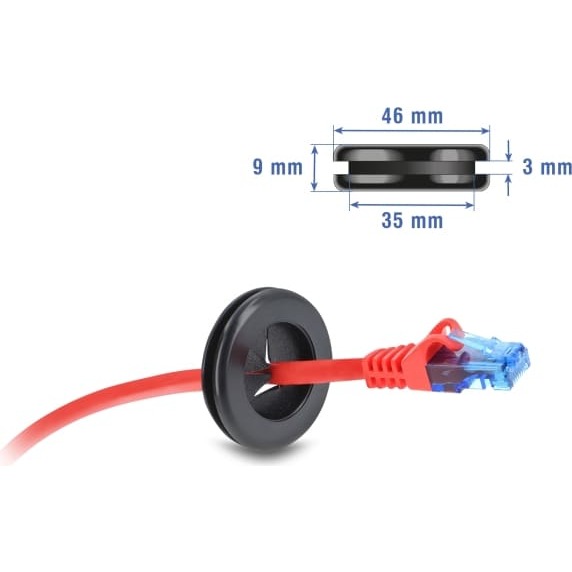 Delock Rubber Cable Bushing round Ø