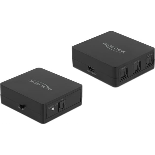 Delock S/PDIF TOSLINK Splitter 1 In