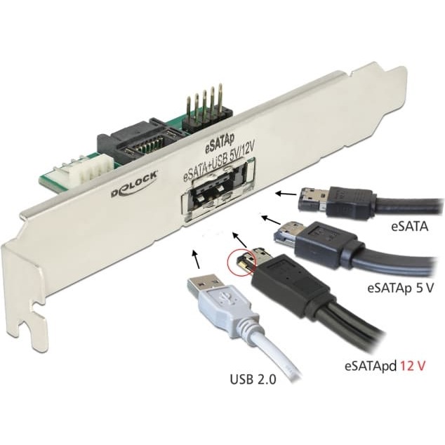 Delock Slot bracket 1 x eSATApd