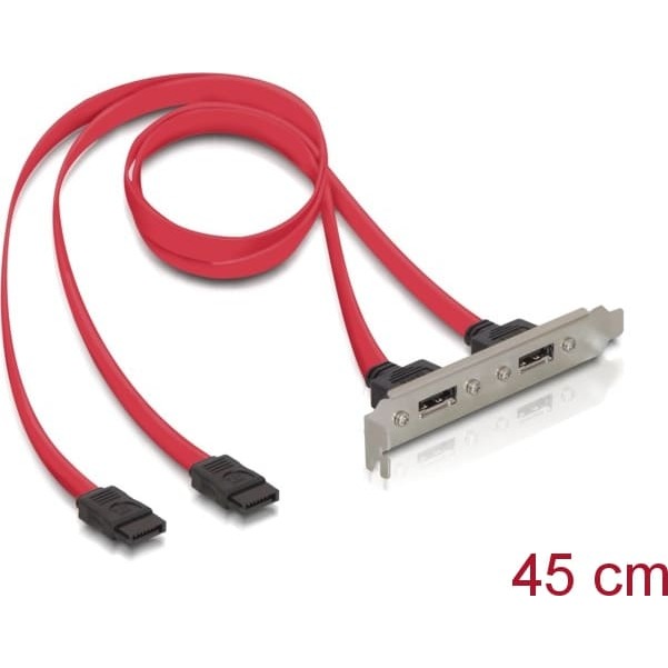 Delock Slotbracket 2x internal SATA to