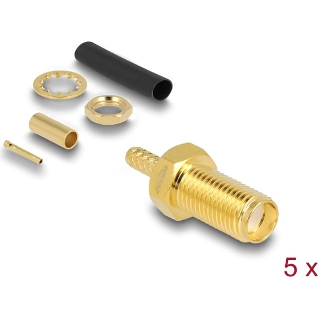 Delock SMA male bulkhead for crimping