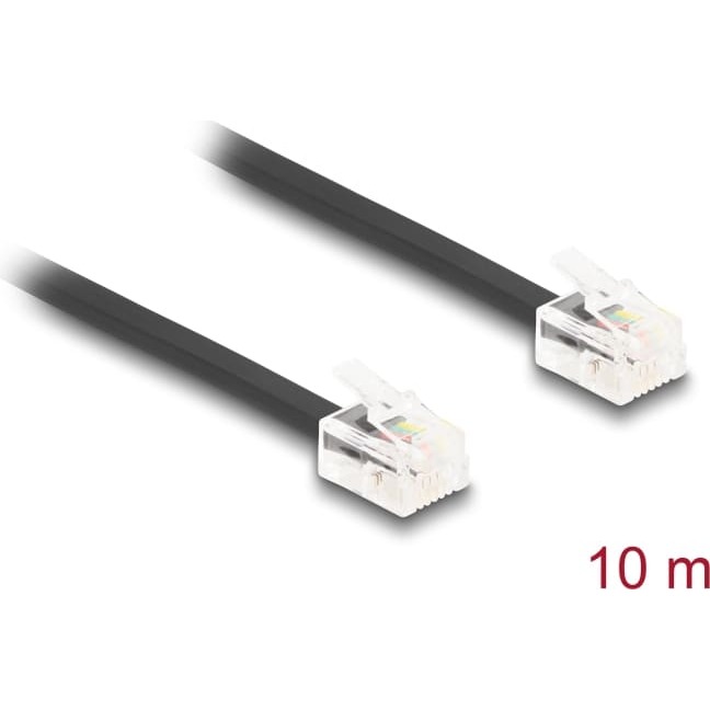 Delock Telephone Cable RJ11 plug to