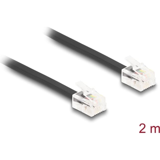 Delock Telephone Cable RJ11 plug to