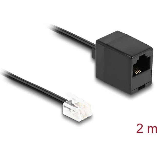 Delock Telephone Cable RJ11 plug to