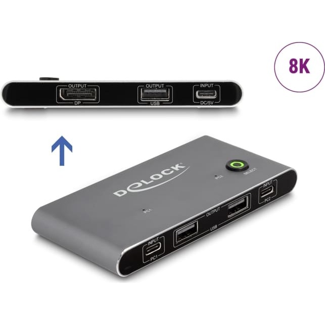 Delock USB-C™ KVM Switch to DisplayPort