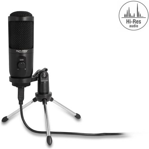 Delock USB Condenser Microphone with Stand