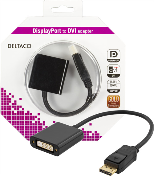 DELTACO DisplayPort uz DVI-I Dual Link