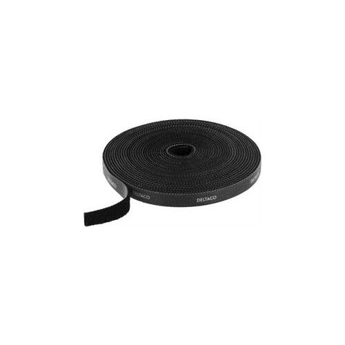 DELTACO Velcro Strap, width 10mm, 5m