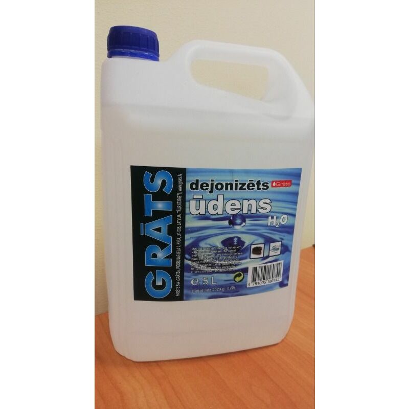 Destilēts, dejonizēts ūdens 5L 7.0