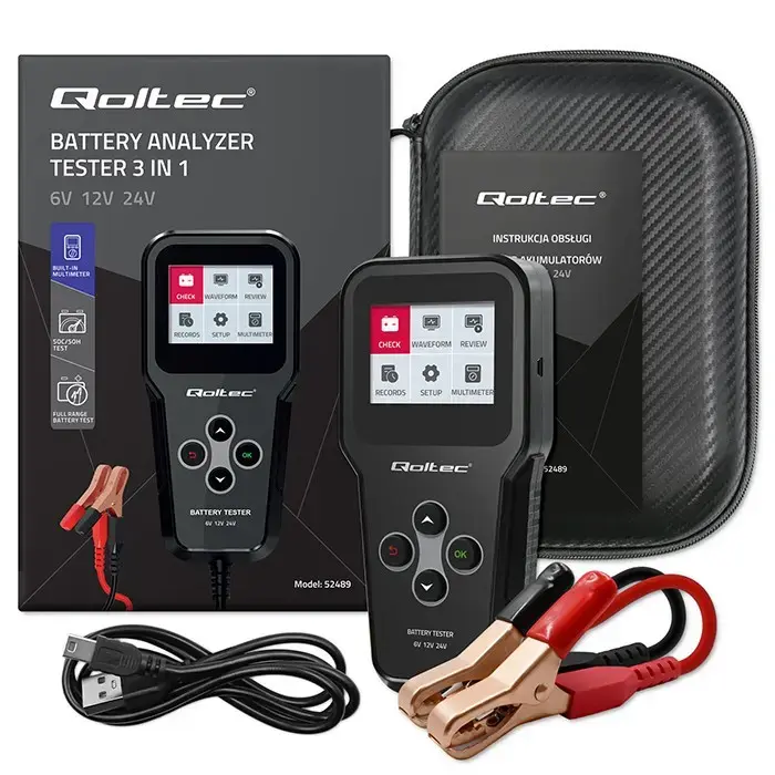 QOLTEC Digital battery analyzer tester 3in1