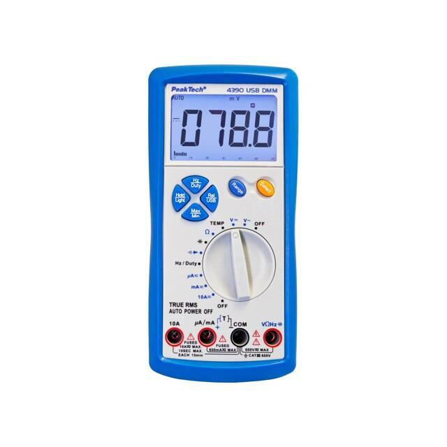 PEAKTECH Digital multimeter; USB; LCD; (6000)