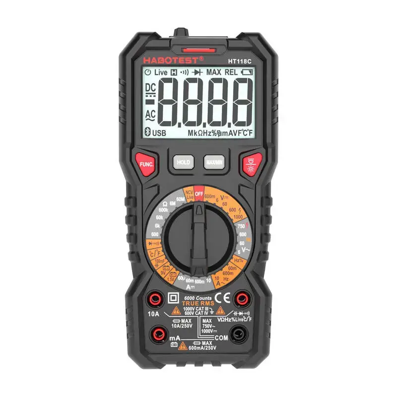 Habotest HT118C universālais multimetrs ar lukturīti