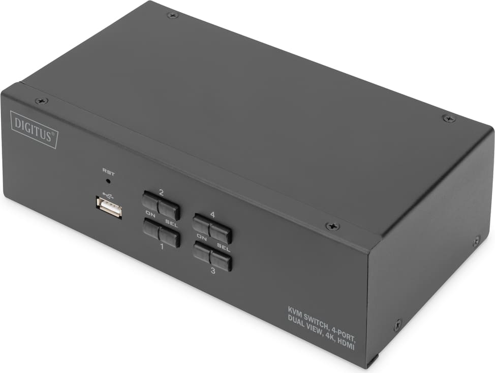 Digitus KVM Switch, 4 Port, Dual