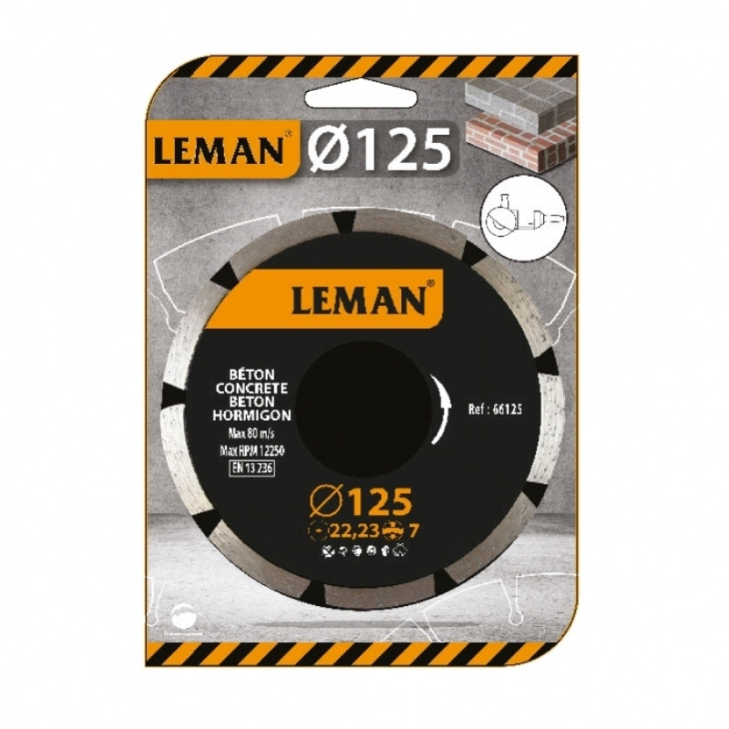 Dimanta disks betonam 125*22*2mm, Leman (F66125)