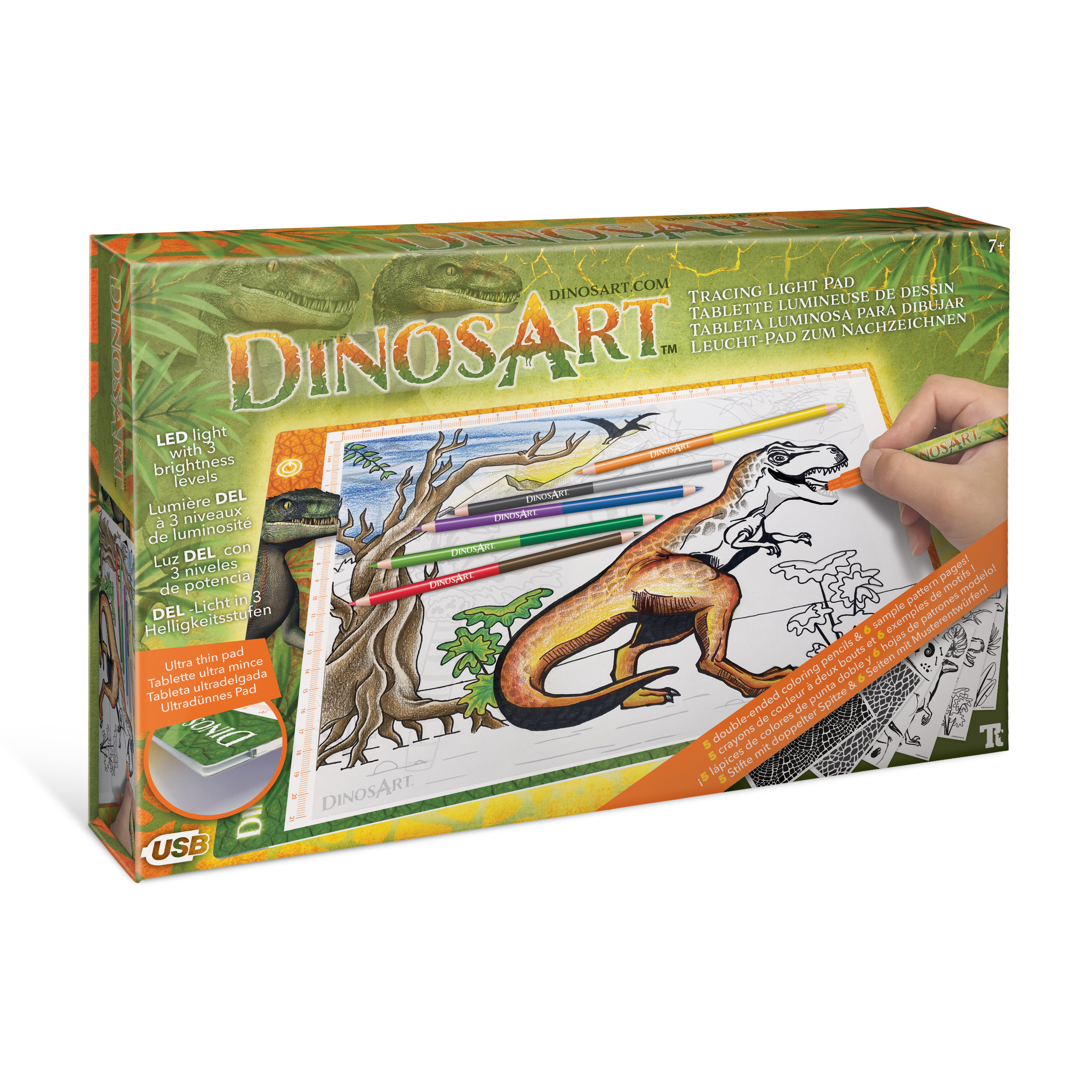 DINOSART radošuma komplekts Tracing Light Pad
