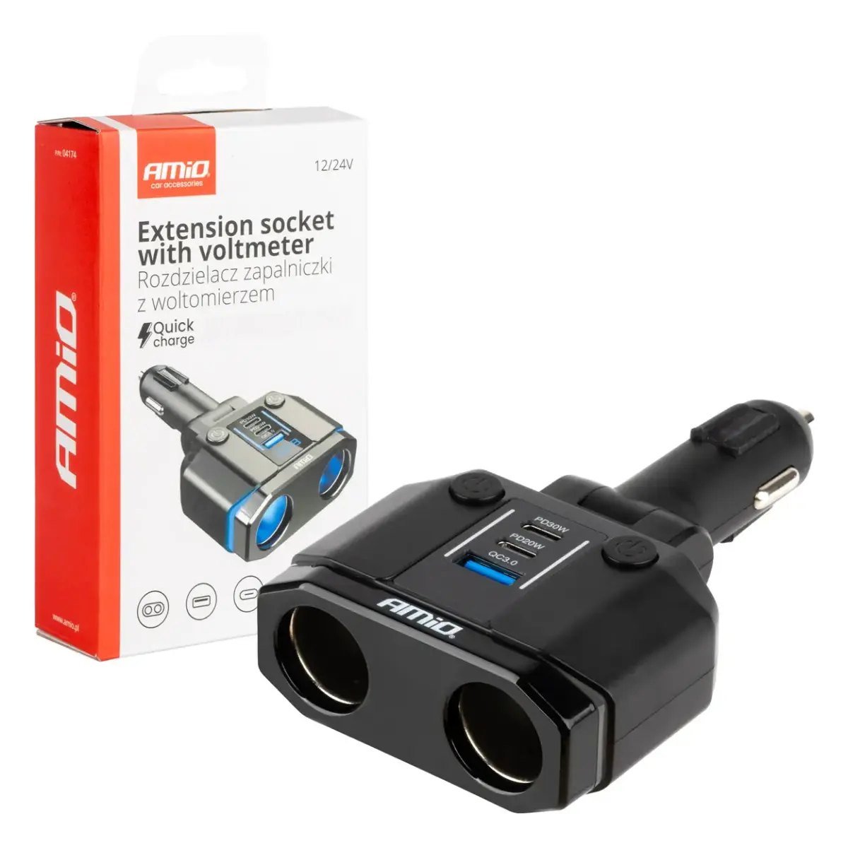 Piepīpētāja sadalītājs Double Extension Socket PD30W