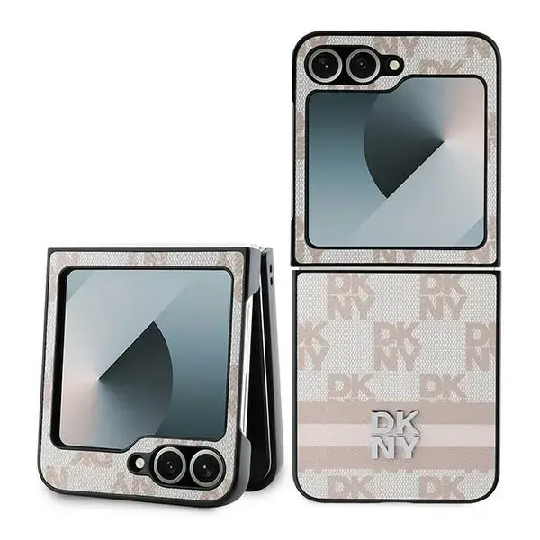 DKNY Checkered Pattern Printed Stripes Case