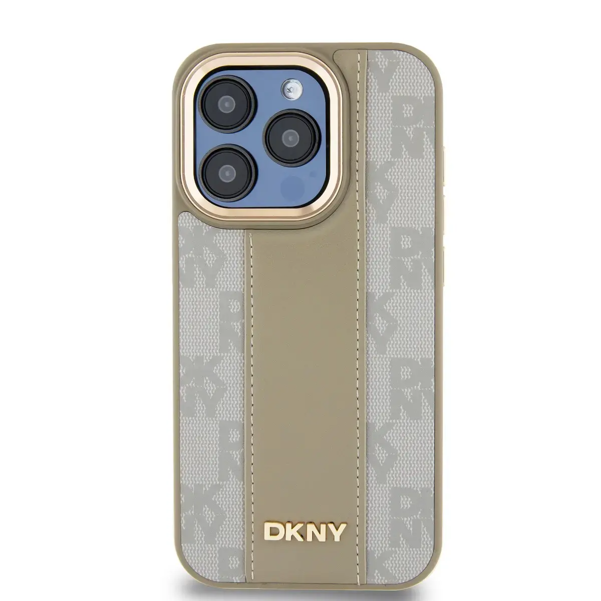 DKNY PU Leather Checkered Pattern Magsafe