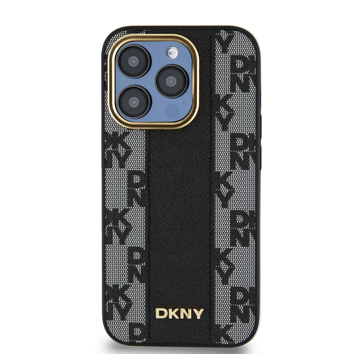 DKNY PU Leather Checkered Pattern Magsafe