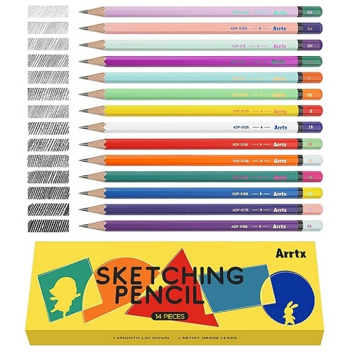 Drawing Sketch Pencil Set ARRTX, 4H
