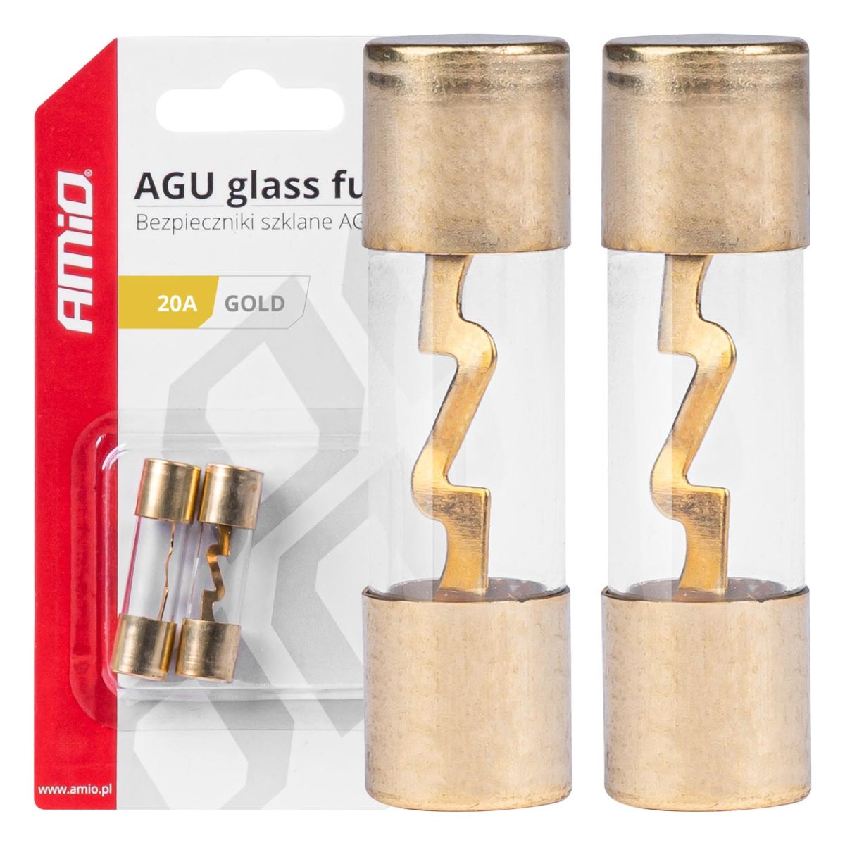 Drošinātāji stikla korpusā Car AGU glass