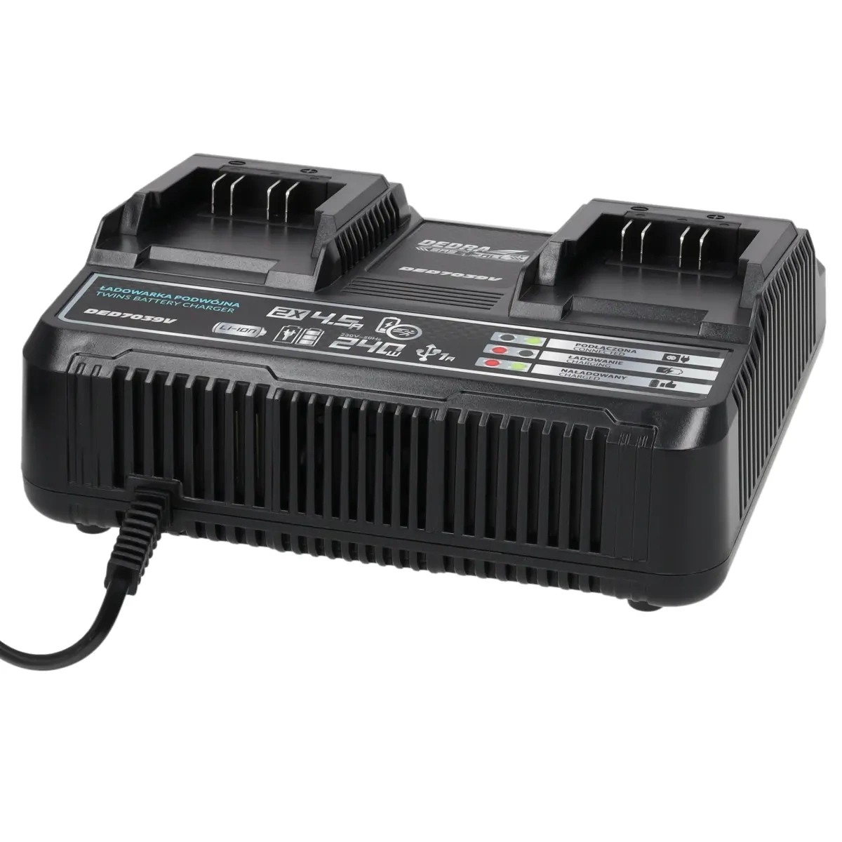 DEDRA-EXIM Dubults ladetajs 2x4.5A 18V