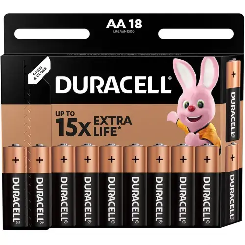 Baterijas DURACELL AA, LR6 18 gab