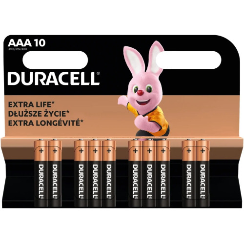 Baterijas DURACELL AAA, LR03, 10 gab