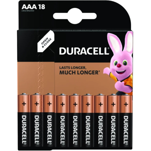 Baterijas DURACELL AAA, LR03 18 gab