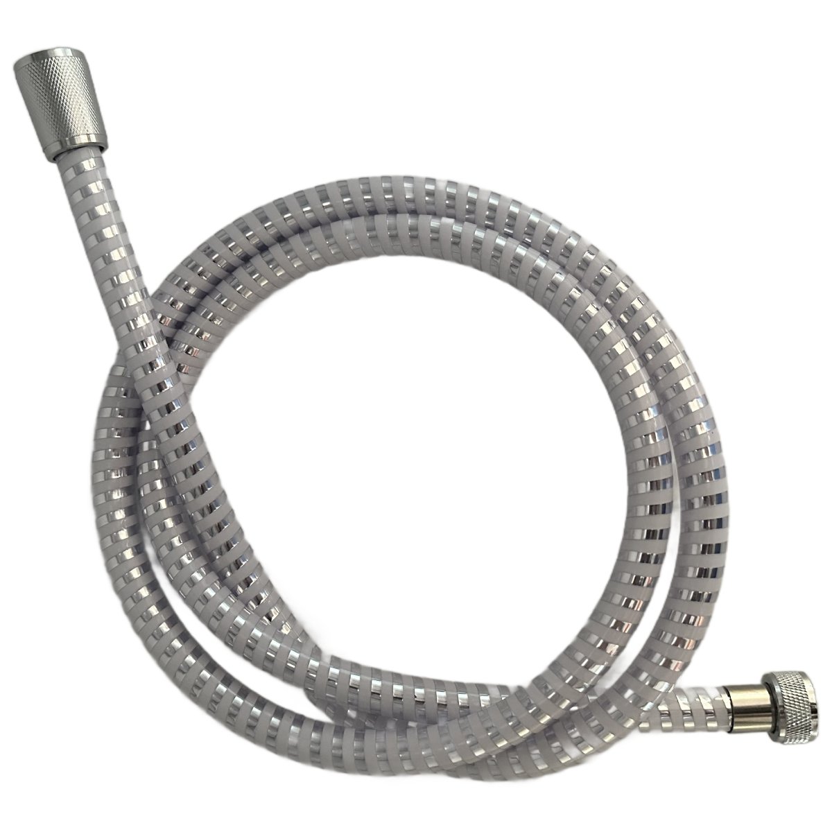 Dušas pievads AB PVC 150cm, hromēts/balts